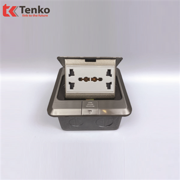 Ổ Cắm Điện Âm Sàn 3 Chấu Tenko TK-J02-13 Màu Bạc