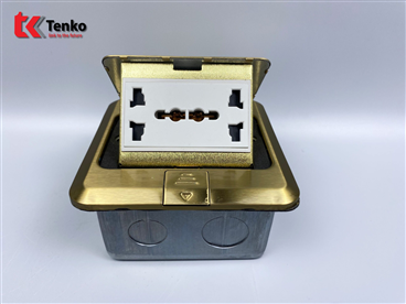 Ổ Cắm Điện Âm Sàn Cao Cấp TK-J02-A-13 Màu Vàng