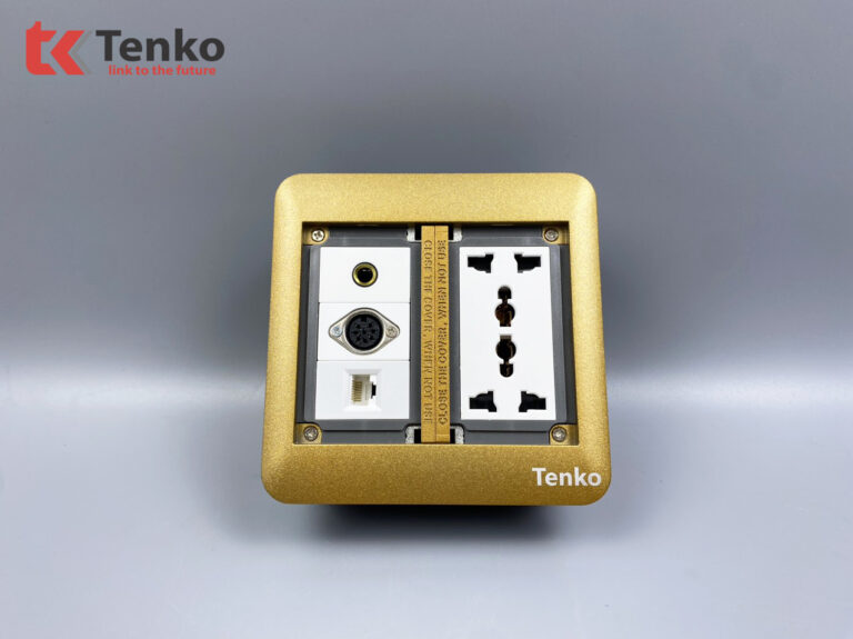 Ổ Cắm Điện Âm Sàn LAN + AUDIO + MIDI 8PIN Tenko