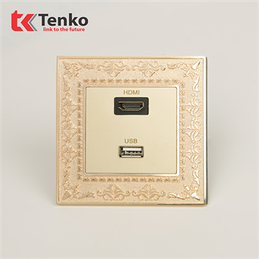 Ổ Cắm HDMI, USB Mặt Tân Cổ Điển F88-76