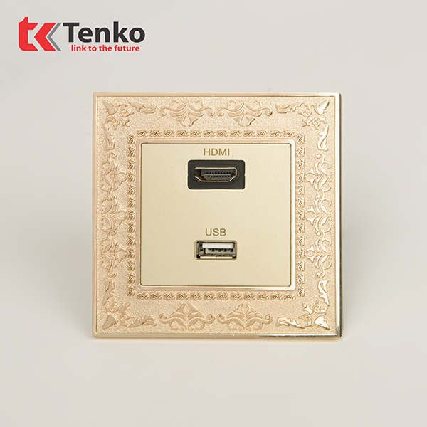 Ổ Cắm HDMI, USB Mặt Tân Cổ Điển F88-76