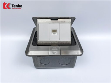 Ổ Cắm Mạng Âm Sàn 1 Cổng LAN RJ45 TK-J02-01 Bạc