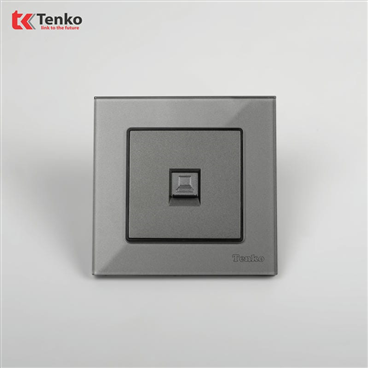 Ổ Cắm Mạng LAN Mặt Kính Cường Lực F71D-50 Xám