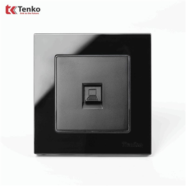 Ổ Cắm Mạng LAN Mặt Kính Cường Lực F71D-50 Đen