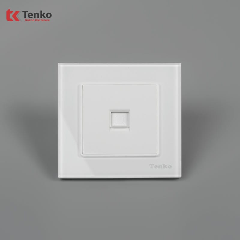 Ổ Cắm Mạng LAN Mặt Kính Cường Lực F71D-50 Ttrắng