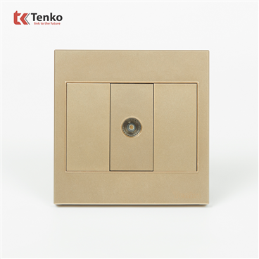 Ổ Cắm TV Mặt Nhựa ABS Tenko TK-V1-071 Vàng