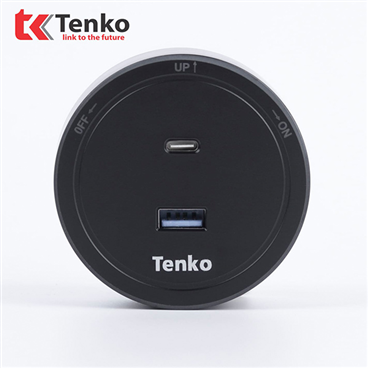 Ổ Cắm USB Sạc Type A và Type C TK-RU01-Đ Màu Đen