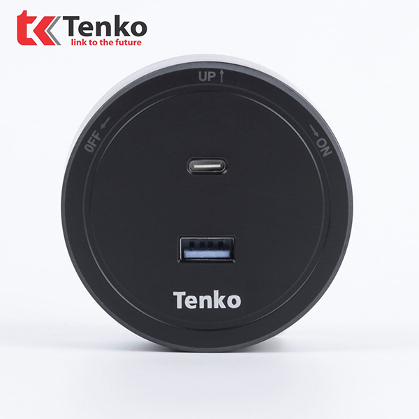 Ổ Cắm USB Sạc Type A và Type C TK-RU01-Đ Màu Đen