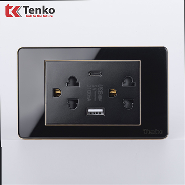 Ổ Cắm USB,Type C Mặt Nhựa  Epoxy TK-C26-045