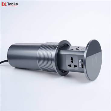 Ổ Điện Âm Bàn Đảo Bếp Tenko TK-HX10 Ghi Xám