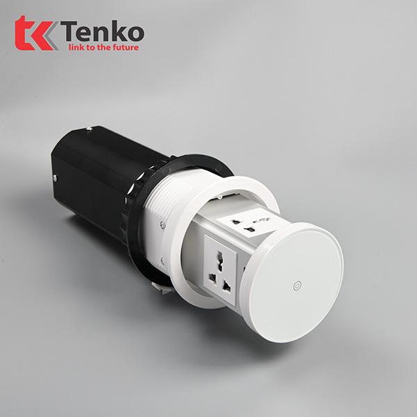 Ổ Điện Âm Bàn Đảo Bếp Tenko TK-HX9 Plus Màu Trắng