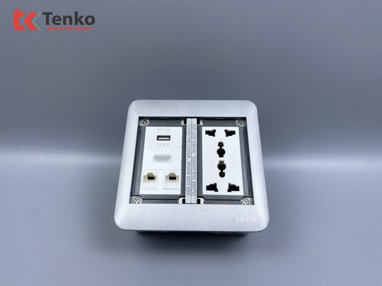 Ổ Điện Âm Sàn  LAN+USB+HDMI TK-DS-111S02 Bạc