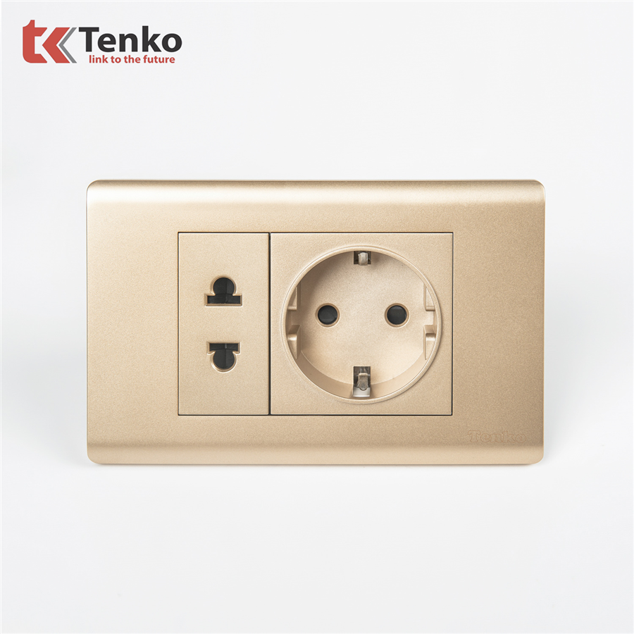 Ổ Điện Chuẩn Đức Chống Cháy C25-059 Mặt Nhựa PC