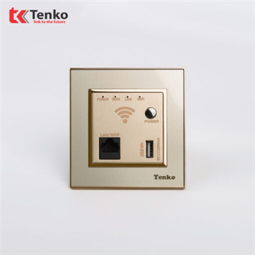 Ổ Wifi Âm Tường Mặt Nhựa Vàng TK-F66-69
