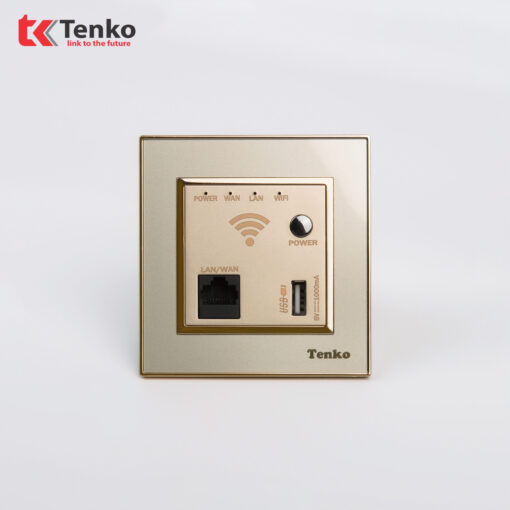 Ổ Wifi Âm Tường Mặt Nhựa Vàng TK-F66-69