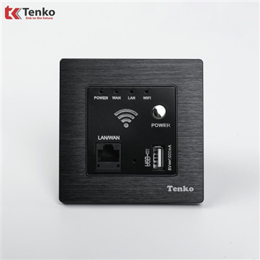 Ổ Wifi Âm Tường Mặt Vân Hợp Kim F71B-69 Đen Xước