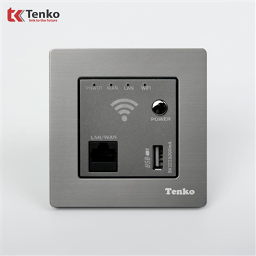 Ổ Wifi Âm Tường Mặt Vân Hợp Kim F71B-69 Xám Bóng