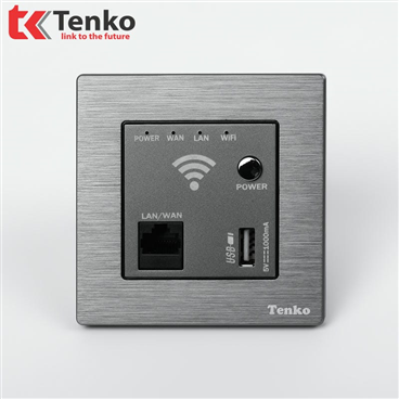 Ổ Wifi Âm Tường Mặt Vân Hợp Kim F71B-69 Xám Xước