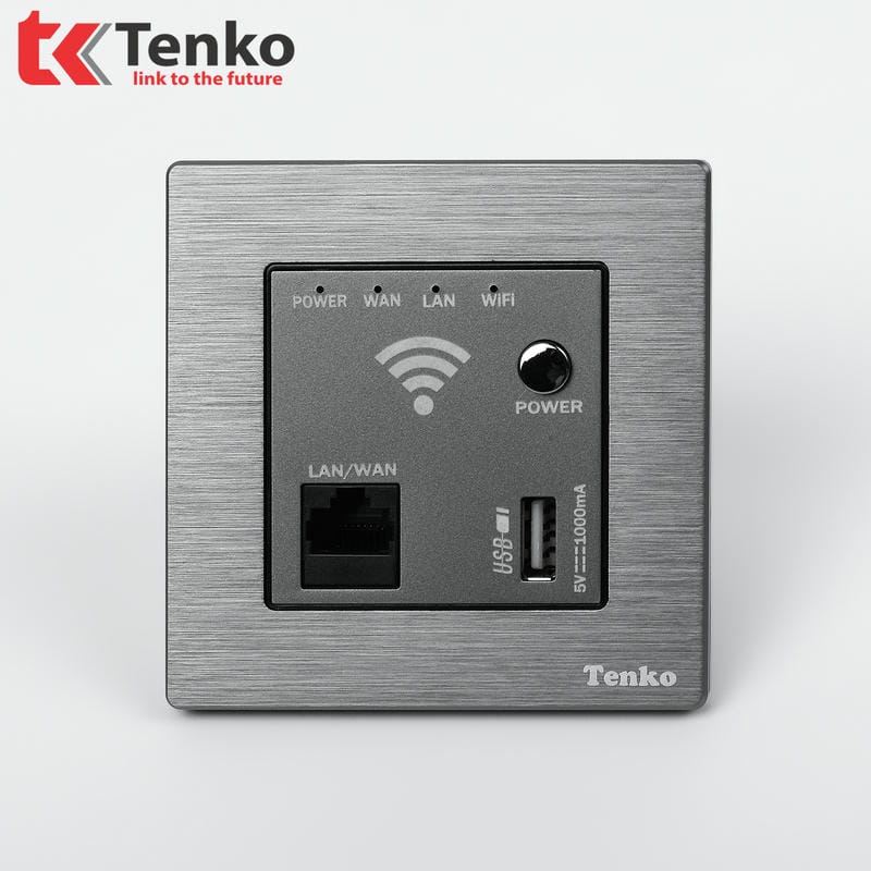 Ổ Wifi Âm Tường Mặt Vân Hợp Kim F71B-69 Xám Xước