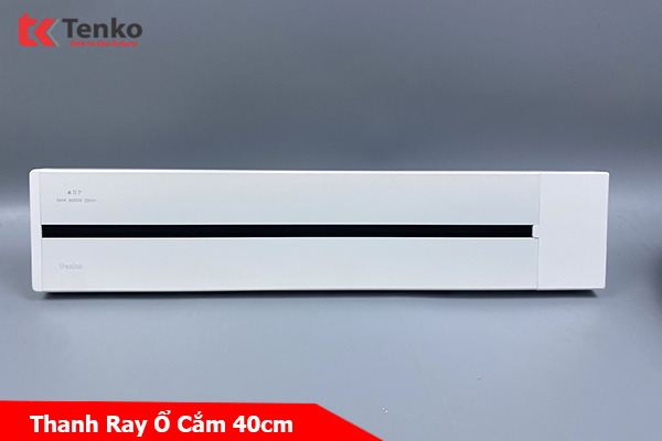 Thanh Ray Ổ Cắm Dạng Trượt 40cm TK-RA40 Màu Trắng