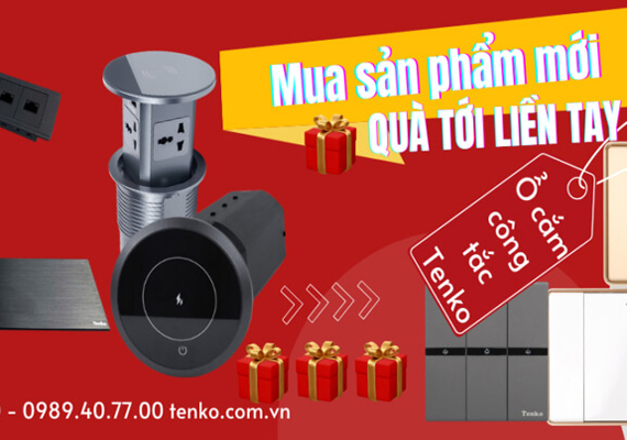 Ổ cắm Điện Có Cổng USB Sạc Âm Tường Cao Cấp TENKO