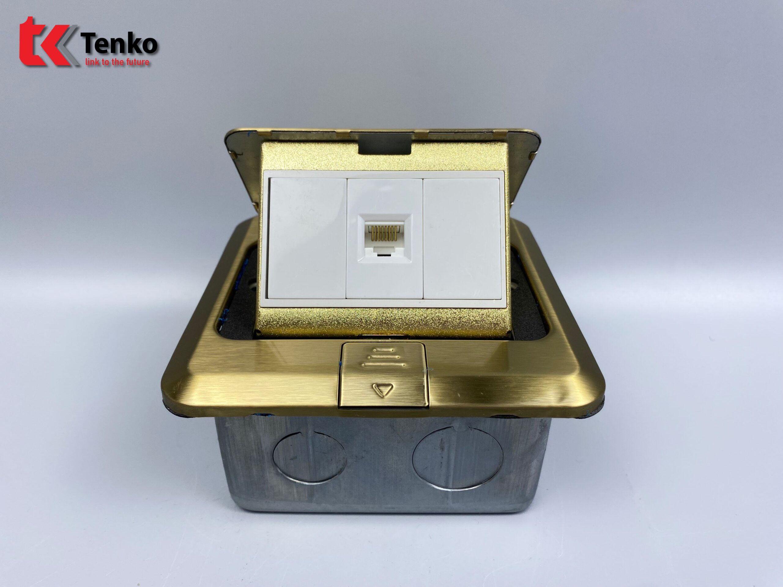 Ổ Cắm Mạng Âm Sàn 1 Cổng LAN (RJ45) TK-J02-01 Vàng