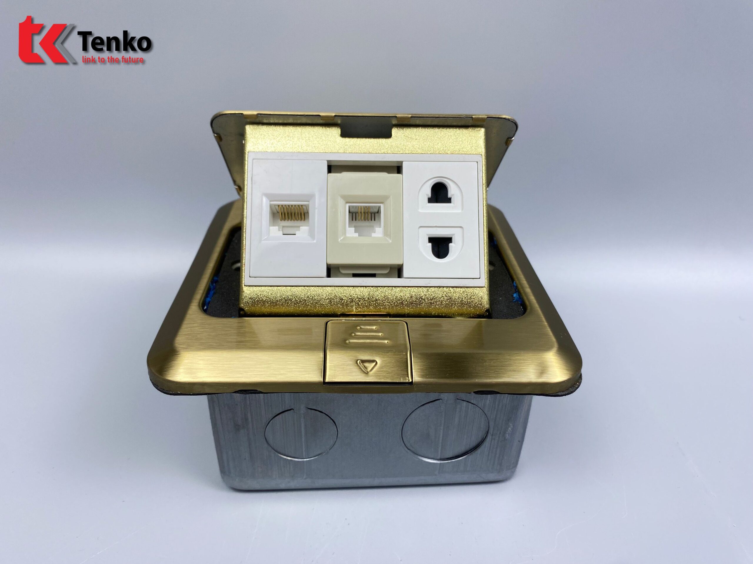 Ổ Cắm Điện &Acirc;m S&agrave;n v&agrave; Cổng LAN+Điện Thoại TK-J02-05