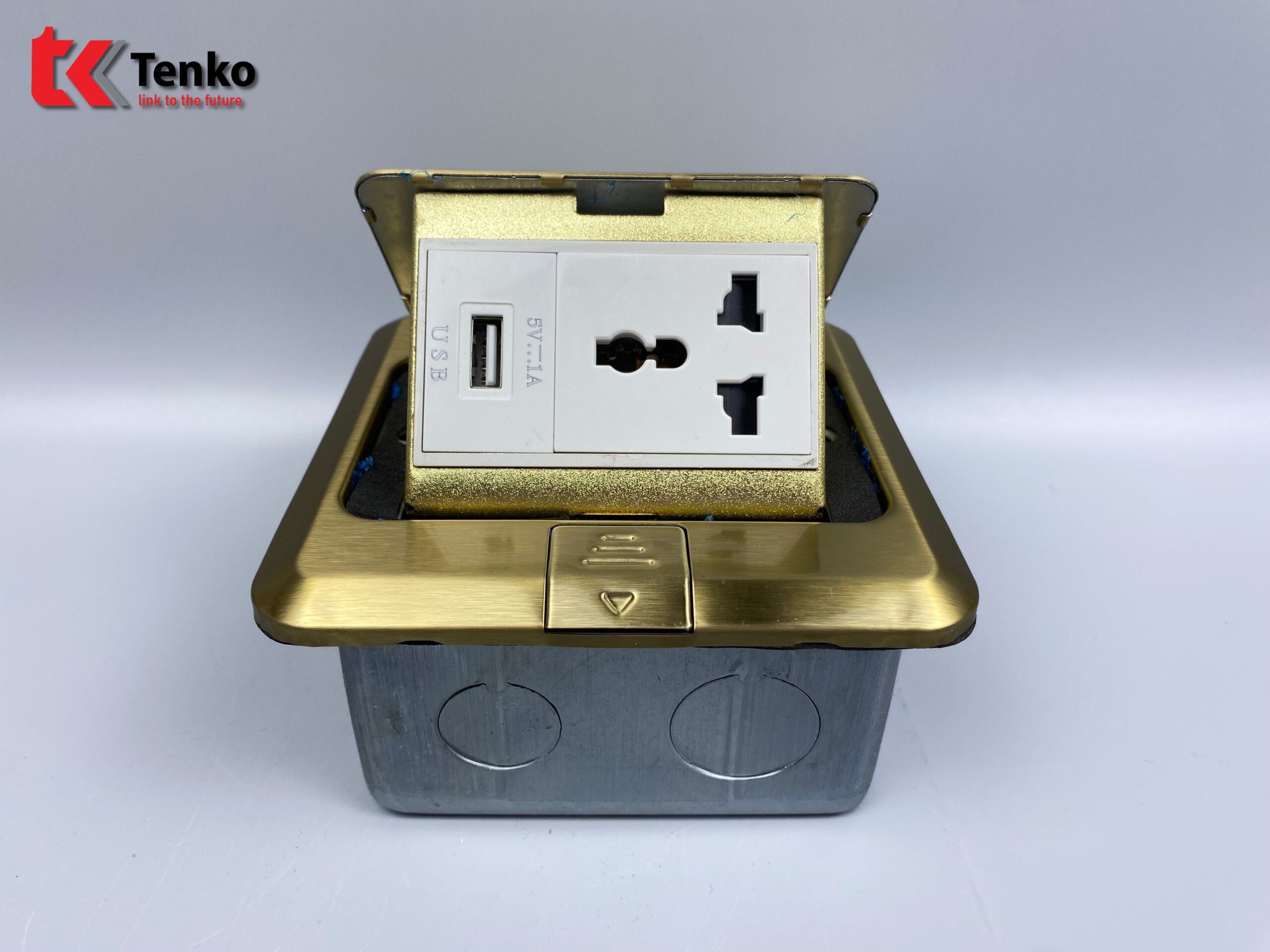 Ổ Cắm Điện Âm Sàn 3 Chấu Kèm USB Tenko TK-J02-24