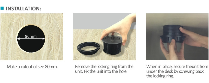 Ổ Điện Âm Bàn Hình Tròn TK-HX1