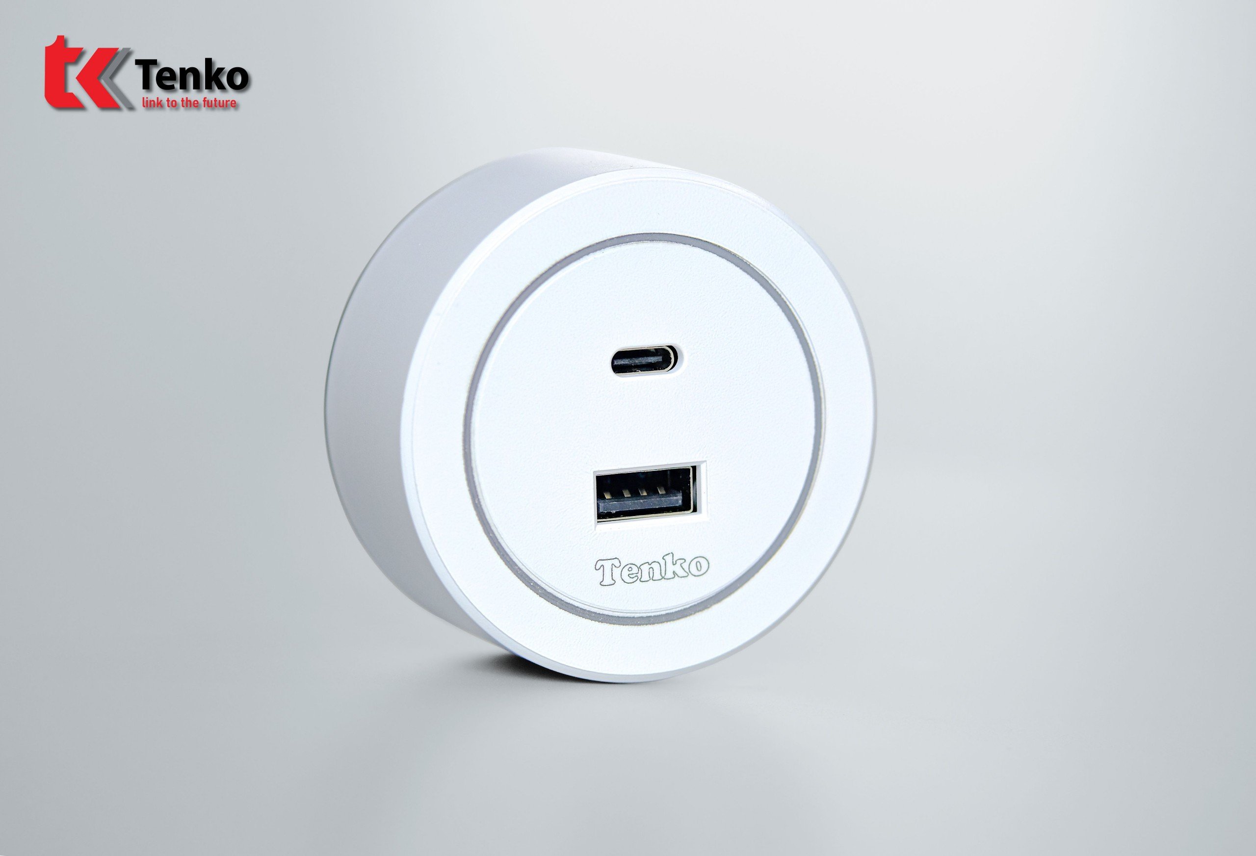Ổ Cắm USB Type A & Type C Tenko TK-RU01 Trắng