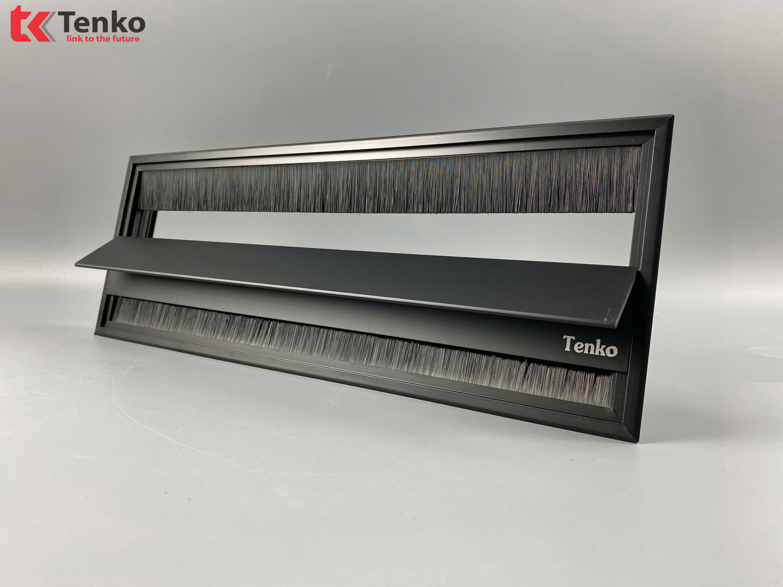 Nắp Hộp Điện &Acirc;m B&agrave;n Nh&ocirc;m Mở 2 Chiều TK-N04 Đen