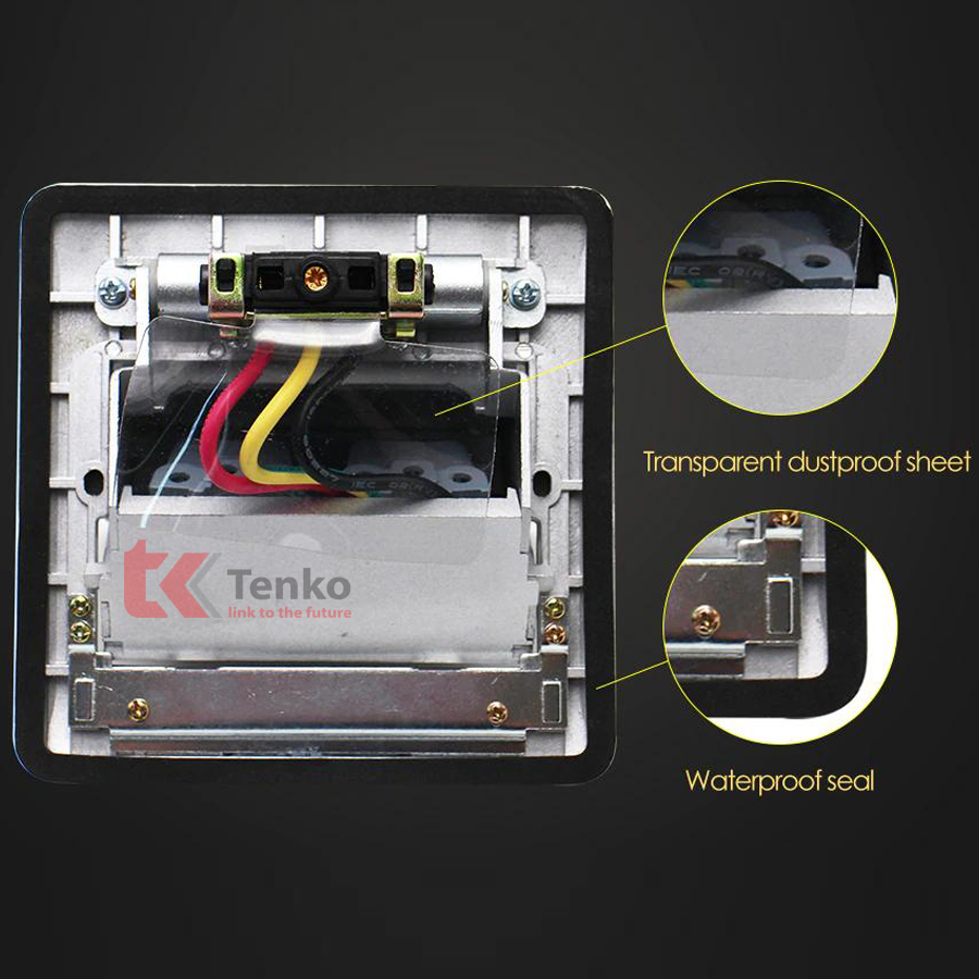 Ổ Cắm Điện Âm Sàn 3 Chấu Kèm USB Tenko TK-J02-24